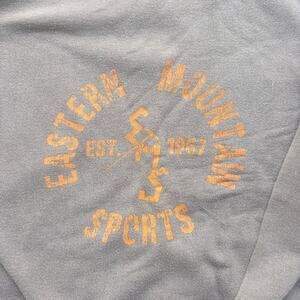 Vintage EMS Easter Mountain Sports Hoodie Large Grey Pullover Orange Logo y2k 90
